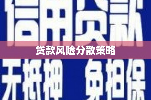 胶州贷款风险分散策略