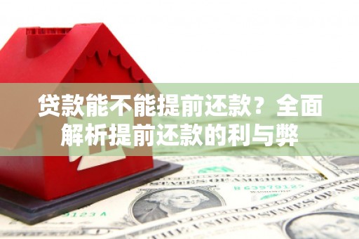 胶州贷款能不能提前还款？全面解析提前还款的利与弊