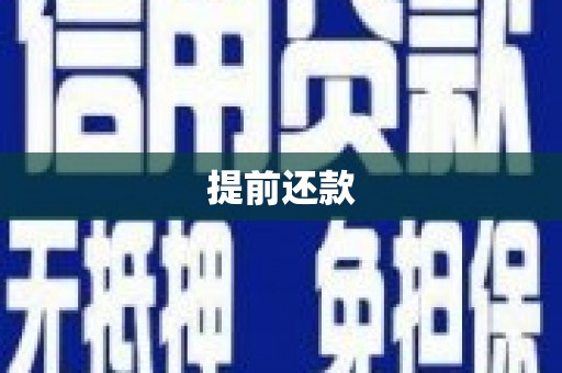 胶州提前还款