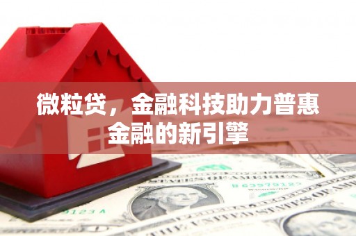 胶州微粒贷，金融科技助力普惠金融的新引擎