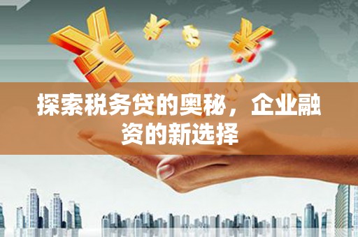 胶州探索税务贷的奥秘，企业融资的新选择