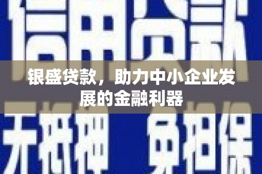 胶州银盛贷款，助力中小企业发展的金融利器