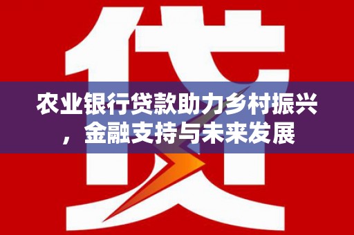 胶州农业银行贷款助力乡村振兴，金融支持与未来发展