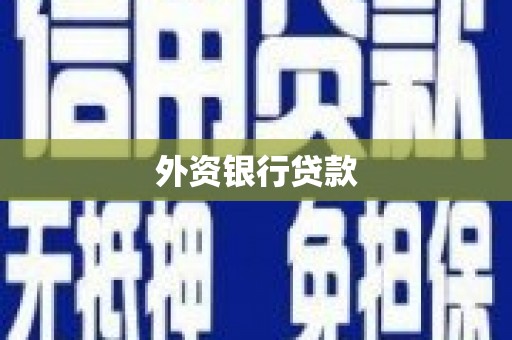 胶州外资银行贷款