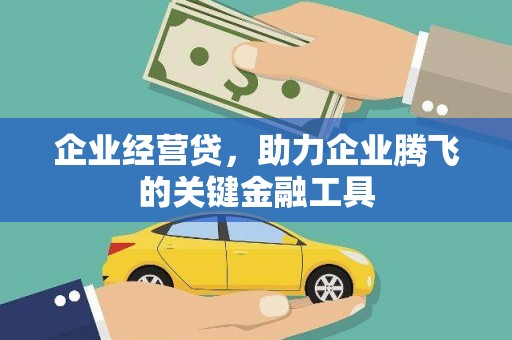 胶州企业经营贷，助力企业腾飞的关键金融工具