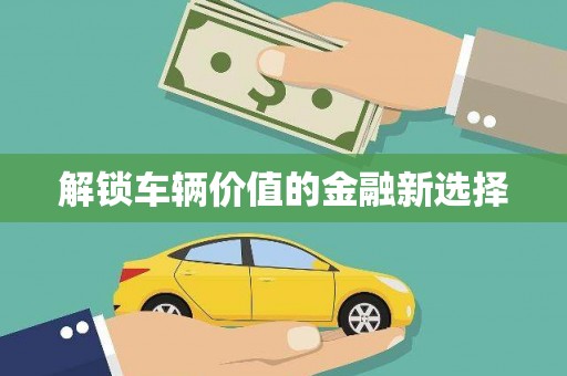 胶州解锁车辆价值的金融新选择