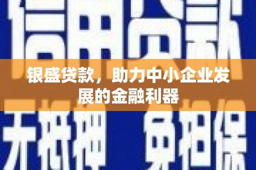 胶州银盛贷款，助力中小企业发展的金融利器