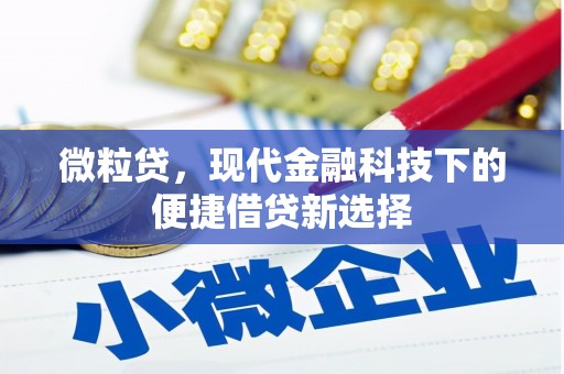 胶州微粒贷，现代金融科技下的便捷借贷新选择