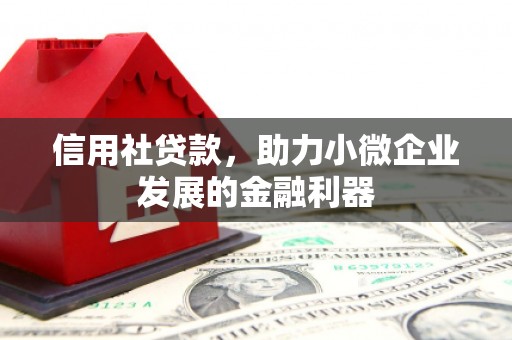 胶州信用社贷款，助力小微企业发展的金融利器