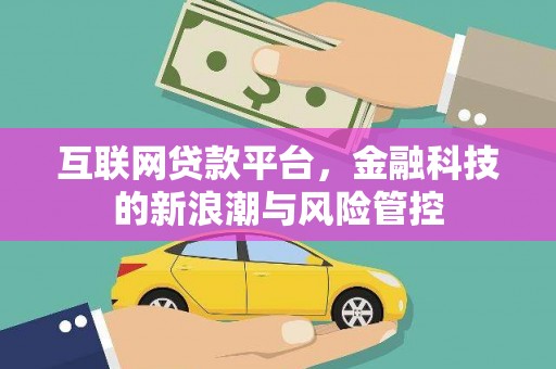 胶州互联网贷款平台，金融科技的新浪潮与风险管控