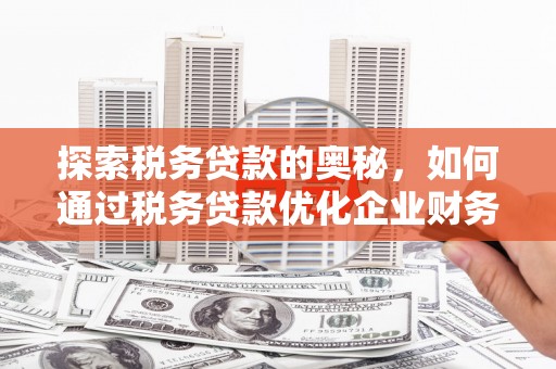 胶州探索税务贷款的奥秘，如何通过税务贷款优化企业财务