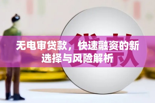 胶州无电审贷款，快速融资的新选择与风险解析