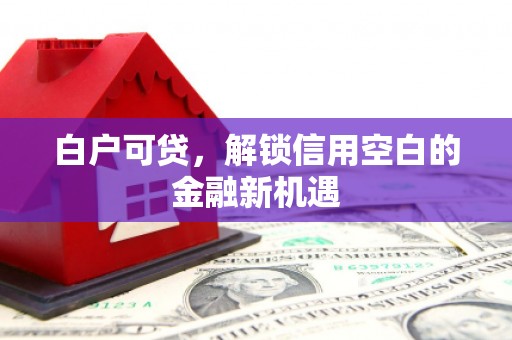 胶州白户可贷，解锁信用空白的金融新机遇