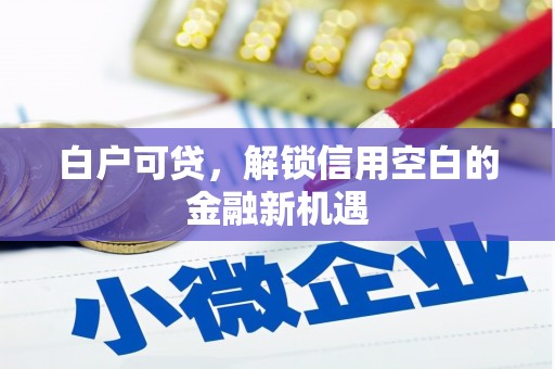 胶州白户可贷，解锁信用空白的金融新机遇