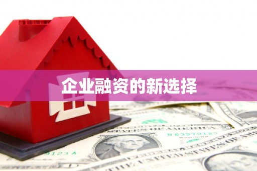 胶州企业融资的新选择