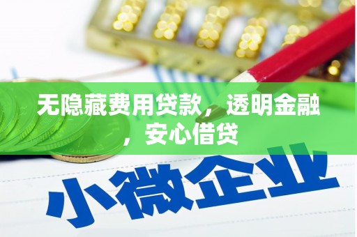 胶州无隐藏费用贷款，透明金融，安心借贷
