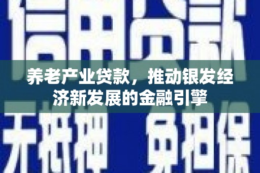 胶州养老产业贷款，推动银发经济新发展的金融引擎