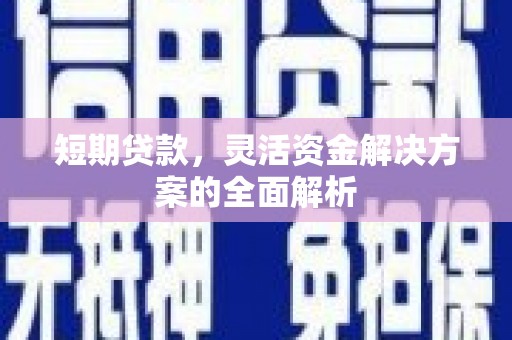 胶州短期贷款，灵活资金解决方案的全面解析