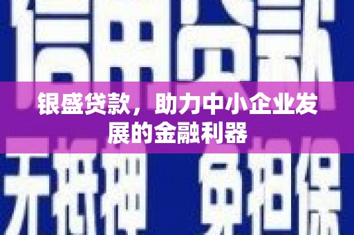 胶州银盛贷款，助力中小企业发展的金融利器
