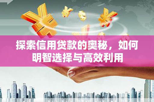 胶州探索信用贷款的奥秘，如何明智选择与高效利用