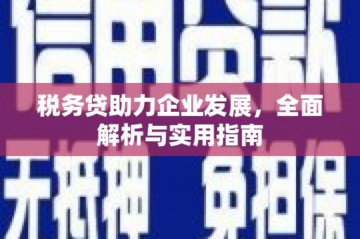 胶州税务贷助力企业发展，全面解析与实用指南