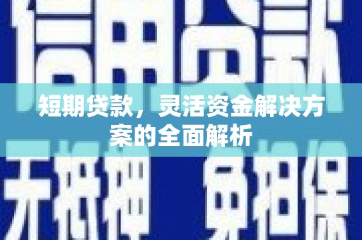胶州短期贷款，灵活资金解决方案的全面解析