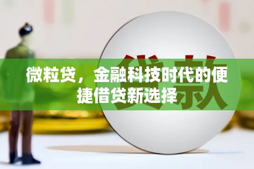 胶州微粒贷，金融科技时代的便捷借贷新选择
